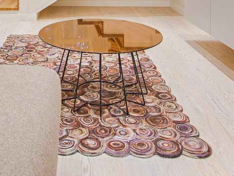 A misshapen rug
