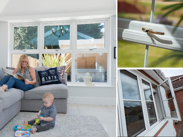 Energy efficient windows in a conservatory