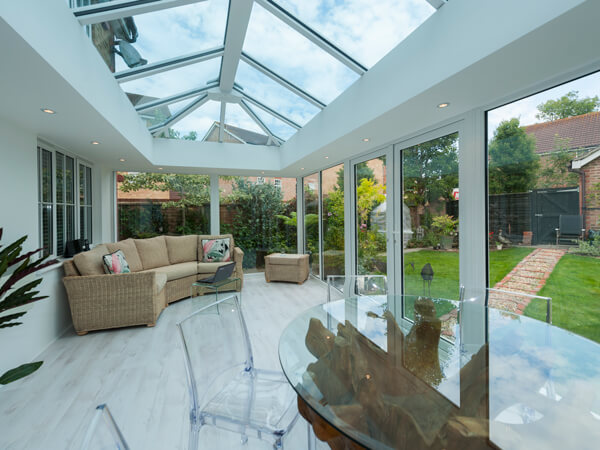 glass-to-floor conservatory