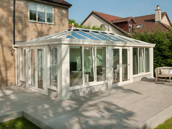 Loggia Conservatory Featuring French Doors